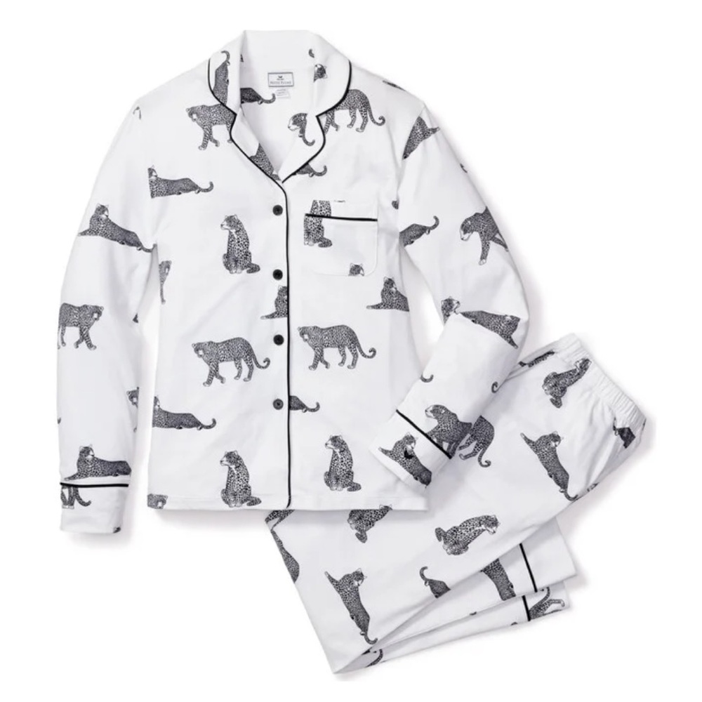 Petite plum NEW woman’s Pima cotton pj set in Panthere De Paris